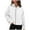 White, variant on IROINNID Hoodie Jacket for Women Casual Zipper Closure Long Sleeve Solid Basic Jacket Sport Loose Coat All-match Hoodie Jacket,White