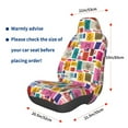 thumbnail image 3 of Yiaed Cute Doodles Print Car Seat Covers,Universal Auto Seats Protector Fits for Car,SUV Sedan,Truck,Automotive Seat Covers & Accessories, 3 of 5