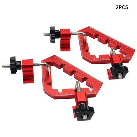 

2pcs Carpenter Tool Right Angle Clamp Durable Aluminum Alloy Adjustable Ruler