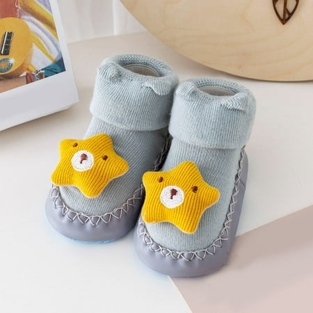 

〖Yilirongyumm〗 Baby Shoes Autumn And Winter Comfortable Baby Toddler Shoes Cute Cartoon Pattern Rabbit Star Bow Children Mesh Breathable Floor