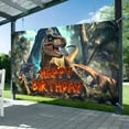 thumbnail image 4 of LAMIRO Dinosaur Birthday Party Decorations Banner Backdrop,Dinosaur Theme Large Banner Boys Party Decorations Supplies,Children's Dino Sign Poster Background Decor 72X44 Inch, 4 of 4