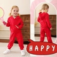 thumbnail image 3 of Younger Tree Toddler Fall Outfits for Girl Boy Long Sleeve Hoodie Top and Long Sweatpants Set Toddler Sweatsuit for 3-4T, 3 of 8