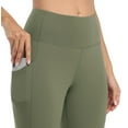 thumbnail image 2 of Women's Active Stretch Leggings with Pockets Mid Rise Yoga Pants, 2 of 7