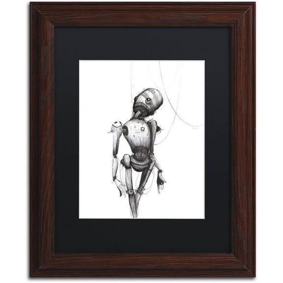 Trademark Fine Art 'Disconnect' Canvas Art by Craig Snodgrass, Black Matte, Wood Frame