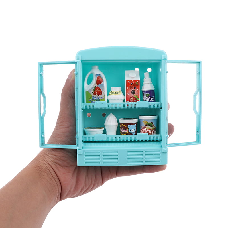 1/12 Dollhouse Miniature Supermarket cabinet Food Drinks Furniture Decoration H5 