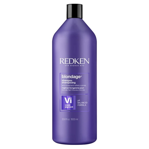 Redken Color Extend Blondage Depositing Purple Shampoo for Blonde Hair, Neutralizes Brassy Tones with Citric Acid, 33.8 Fl Oz
