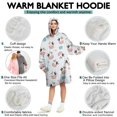 thumbnail image 5 of Wearable Oversized Blanket,Light Blue Cow Coffee Pattern Wearable Blanket Hoodie for Adults,Cozy Hooded Blankets with Super Pockets,Super Warm Fuzzy Pullover for Women & Men, 5 of 6