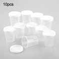 thumbnail image 1 of Luckyn Plastic Medicine Cups with White Lids,30 ml Medicine Measuring Measure Cups,20 Pcs Clear Container Mixing and Measuring Resin, Epoxy, DIY Arts & Crafts, Paint, Cooking, 1 of 10