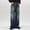 Dark Blue, variant on Adeawade Jeans For Mens High Waist Button Washed Workwear Jeans Comfortable Loose Fit Straight Leg Denim Pants Multiple Pockets Leisure Clothes L Black