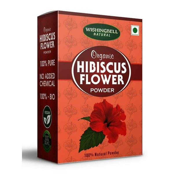 Wishingbell Natural Organic Hibiscus Flower Powder (Rosa Sinesis