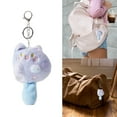 thumbnail image 2 of Fogun Plush Squeaking Pendant Stuffed Cat Doll Keychain Lovely Key Rings Birthday Accessory for Students and Anime Fans, 2 of 2