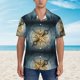 thumbnail image 2 of Balery Vintage Compass Camisas hawaianas de manga corta para hombre, camisas playeras de corte holgado, camisas de vacaciones con botones,Medium, 2 of 7