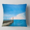 thumbnail image 2 of Designart Pier and Lightour in Sunset - Seascape Throw Pillow - 18x18, 2 of 5