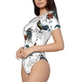 thumbnail image 2 of Naloa Cool Chicken Women's Short-Sleeved Onesie, One-Piece Swimsuit for Parties, dates, clubs - Medium, 2 of 9