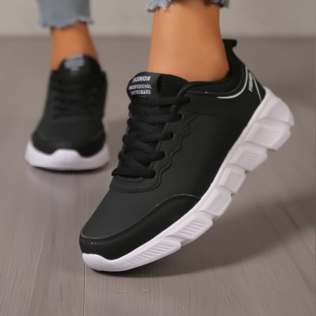 

GUANGZHYZYFUS Stylish PU Leather Low Top Running Shoes Waterproof Lace Up Women‘s Sneakers Comfortable Footwear for Active Lifestyles