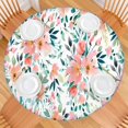 thumbnail image 2 of Pioneer Flower Floral Print Pattern Round Fitted Tablecloth with Elastic Edge,Dining Table Cover Waterproof,Outdoor Round Tablecloth for Camping,Dining,Indoor and Outdoor, 2 of 7