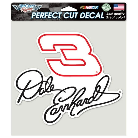 Dale Earnhardt Sr. Official NASCAR 8 inch x 8 inch Die Cut Car Decal by WinCraft