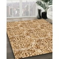 thumbnail image 3 of Ahgly Company Machine Washable Indoor Round Transitional Brown Gold Area Rugs, 7' Round, 3 of 7