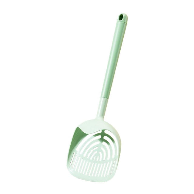 Bac à Litière pour Chat Cuillère Tamis Portable Manche Long Durable Animaux Vert