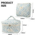 thumbnail image 5 of Bolsa de maquillaje NATINSA Acolchada Coquette Aesthetic Floral NavyBlue, 5 of 5