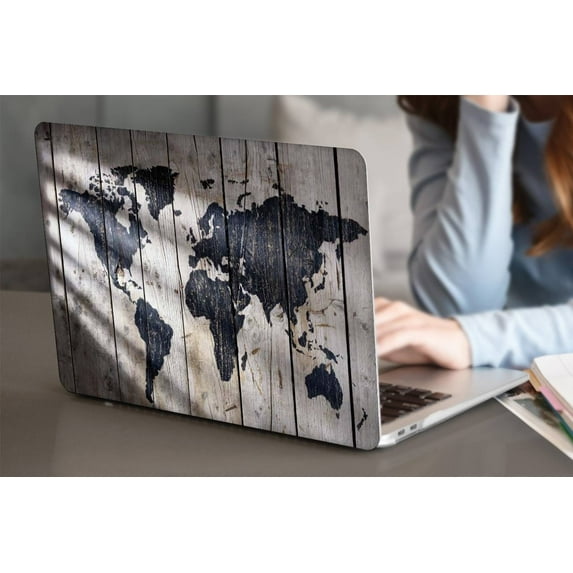 KSK KAISHEK Only Compatible MacBook Pro 16 inchs Case 2019 - 2020 Release Model A2141, Plastic Hard Case + Black Keyboard Cover, Wood grain 57_1