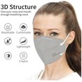 thumbnail image 4 of Mascarilla facial KN95 LEMENT, 50 unidades, con elástico antipolvo, gris, 4 of 7