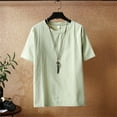thumbnail image 2 of Ketyyh-chn99 Mens T Shirt Tops for Men Hooded Shirts Short Sleeve Tee Blouse Green,M, 2 of 5