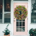 thumbnail image 3 of Farmhouse Colorful Cottage Wreath Spring Decoration, Durable and Stable Beautiful Artificial Wreath, Eucalyptus Wreath for Front Door, All Season Hanging Ornament Festival Home Decor (A), 3 of 7