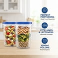 thumbnail image 2 of HBK 10 Pack 34 oz Freezer Storage Containers with Screw Top Lids, Plastic Soup Containers for Meal Prep, BPA Free Airtight, 2 of 10