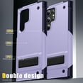 thumbnail image 2 of ELEHOLD Rugged Case for Samsung Galaxy S23 Ultra,Hybrid Military Grade Drop Protection Built-in Hidden Kickstand Shockproof Armor Cover for Samsung S23 Ultra 6.8",Lightpurple, 2 of 7