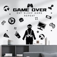 thumbnail image 2 of Adhesivos de pared Game Over Eat Sleep Game Repeat PVC 30 x 90 cm, 2 of 3