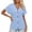 Blue, variant on T Shirts for Women 2026 Summer Short Sleeve V Neck Button Down Loose Dressy Casual Office Work Tshirt Blouse