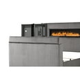 thumbnail image 2 of Appealing Fashionable Queen Bed With Fireplace In Headboard & Tv Stand , Gray Mesmerizing Elegant And Stand, Grey, 2 of 3