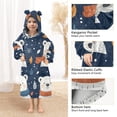 thumbnail image 4 of Polar Bears Snow Oversized Wearable Blanket Hoodie Sweatshirt Flannel for Unisex Girls Boys, 4 of 7