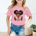 thumbnail image 2 of JIAHONG Toddler Girl T Shirts 3t Round Neck Sollid Color Girls' Short-Sleeve Shirts and Tops Casual Preppy Clothes T-Shirts Toddler To Big Kid Sizes, Pink, 2 of 5