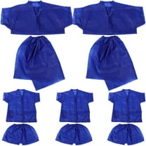 GAXIRE 5 Sets Blue Disposable Sauna Suits for One-Time Use, Lightweight and Comfortable