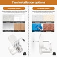 thumbnail image 3 of Curtain Rods No Drilling 32 to 58 Inches, 5/8 Inch Drill for Windows with 3M Adhesive Brackets, Renter Friendly Drapery Pole White Round Finials, 3 of 5