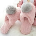 thumbnail image 6 of Ladies Plush Slip On Winter Warm Bedroom Shoes Non Slip House Slippers for Women Men, 6 of 8