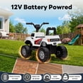 thumbnail image 5 of iYofe 12V Kids ATV Ride on, Ford F-150 Ride on Toys w/LED Lights, Battery Powered Riding Toy Car for Kids Toddlers 2-4, White, 5 of 6