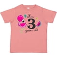 thumbnail image 3 of Inktastic I'm 3 Years Old with Flamingo and Flowers Girls Toddler T-Shirt, 3 of 5
