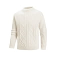 thumbnail image 1 of LOVZFMLL Chandails pour Hommes, Chandail-Over en Tricot Torsadé Col Rond Acrylique, Chemise Classique Décontractée Extensible pour Tous les Jours, Hauts d'Hiver Chauds, Vêtements d'Automne, 1 of 2