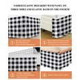 thumbnail image 6 of Vintage Farmhouse Bed Skirt Black White Buffalo Check Plaid Bed Skirts King Size 16 Inch Drop, Wrap Around Dust Ruffle&nbsp;Bedskirt with Adjustable Elastic Belt for Queen Size Beds, 6 of 7