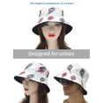 thumbnail image 3 of DLAPL Cute Print Bucket Hat for Women Men Teens Summer Beach Fisherman Cap, Ice Cream White, 3 of 5