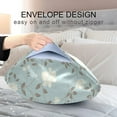 thumbnail image 5 of Light Blue Floral Silky Satin Pillowcase, Luxury Soft Pillow Case for Hair and Skin, Standard Size Slip Cooling Pillow Covers with Envelope Closure, 20x30in Home Decor Gifts, 5 of 7