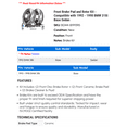thumbnail image 2 of Front Brake Pad and Rotor Kit - Compatible with 1992 - 1998 BMW 318i Base Sedan 1993 1994 1995 1996 1997, 2 of 2