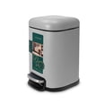 thumbnail image 5 of Acento Cubo Square Step Trash Can, 1.6 Gallon Compact Bathroom Waste Bin with Soft Close and Stay Open Lid, Removable Inner Bucket, Matte Gray, 5 of 12