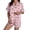 d-927Pink430, variant on MEZZALL Women Halloween Printed Pajama With Lapel Collar Short Sleeve Tops And Shorts For Home Wear Cozy For Lightweight And Breathable Comfort Relaxed Fit 2 Piece Pjs