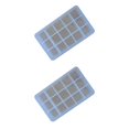 thumbnail image 1 of Naiovety Molde para cubitos de hielo Reemplazo de 15 rejillas Molde rectangular para cubitos de hielo de chocolate Claro 2Conjunto, 1 of 6