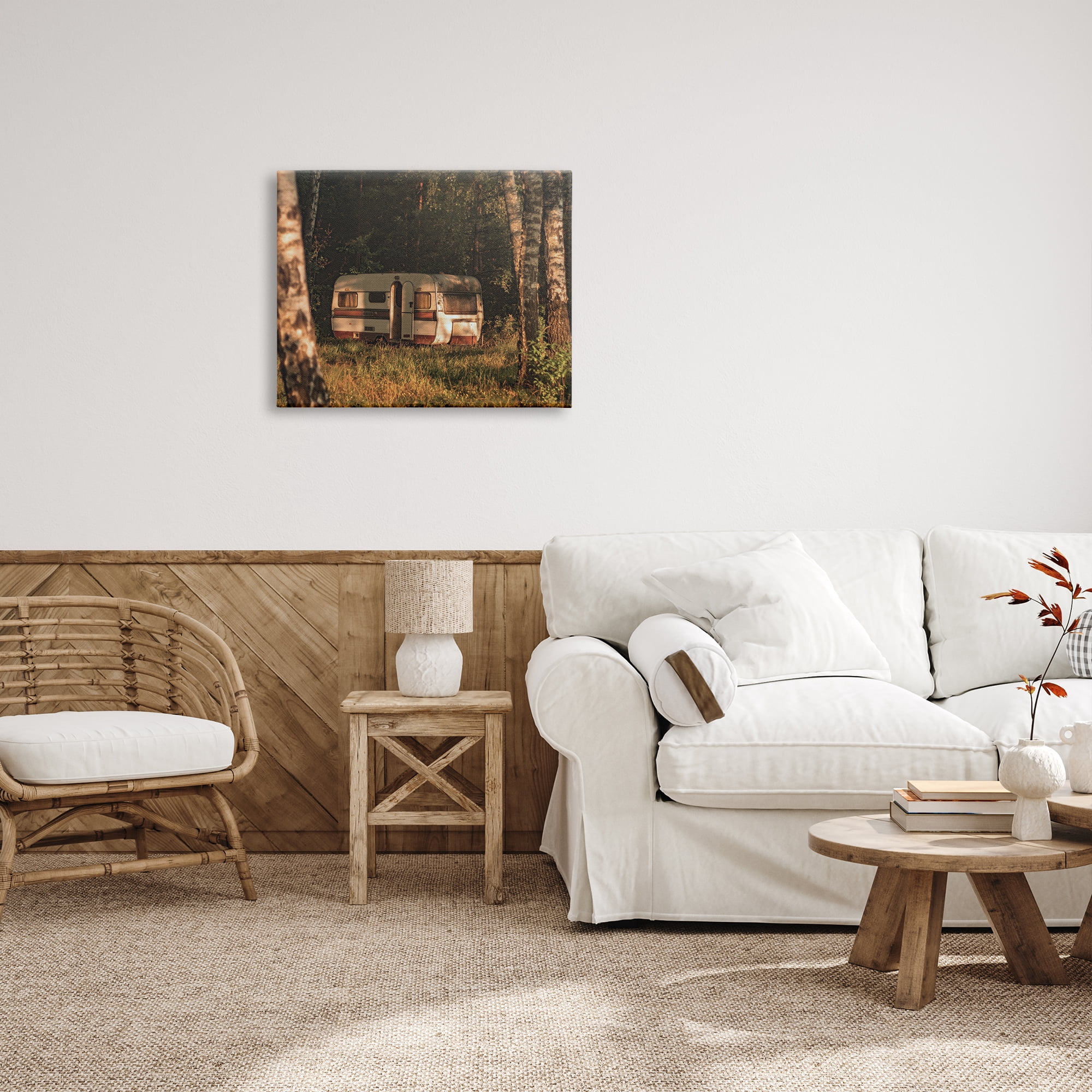 Stupell Industries Quiet Camper Van Deep Woodland Forest Clearing Photograph Gallery Wrapped Canvas Print Wall Art, Design by Daphne Polselli