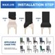 thumbnail image 5 of Fundas para sillas de terciopelo elástico, juego de 6 sillas de comedor de terciopelo extraíbles, 5 of 5